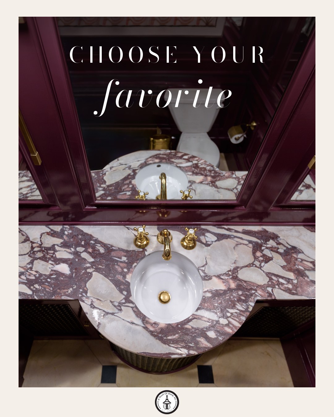 A Touch of Stone carousel cover: choose your favorite stone sink